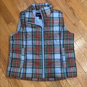 Lands' End womens Colorful Plaid Vest